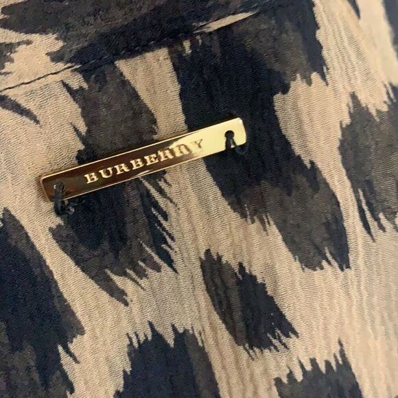 BURBERRY LONDON LEOPARD PRINT 100% SILK DRESS SIZE 6 - Picture 8 of 9